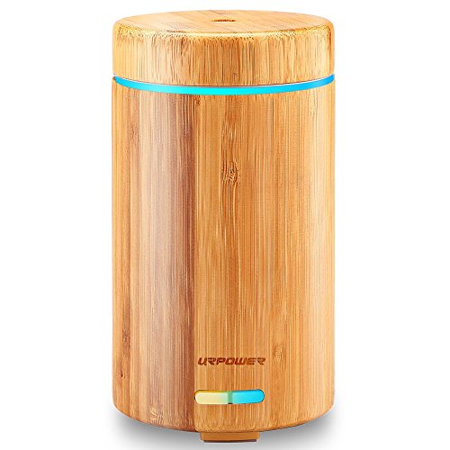 Product Cover URPOWER OD-A001 Real Bamboo Essential Oil Ultrasonic Aromotherapy Cool Aroma Diffuser with Adjustable Mist Modes, Waterless Auto Shut-Off, 7 Color LED Lights for Home Office