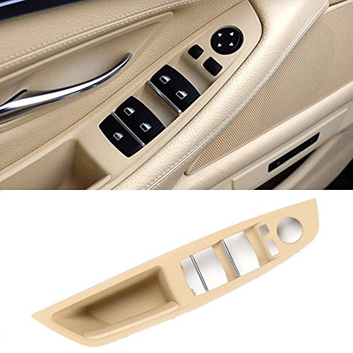 Product Cover Jaronx Driver Side Door Handle for BMW 5 Series,Window Switch Armrest Panel Left Front Door Armrest Pull Handle for BMW F10/F11 520 523 525 528 530 535 (2010-2016)(Beige Color)