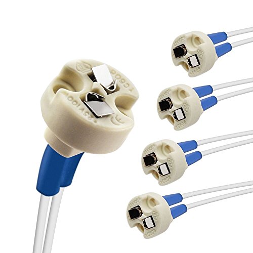 Product Cover DiCUNO Bi-Pin Base, G4, G6.35, GY6.35, GX5.3 MR16, GZ4 MR11, Halogen Incandescent Led Socket Ceramic Wire Connector Base (5pcs)