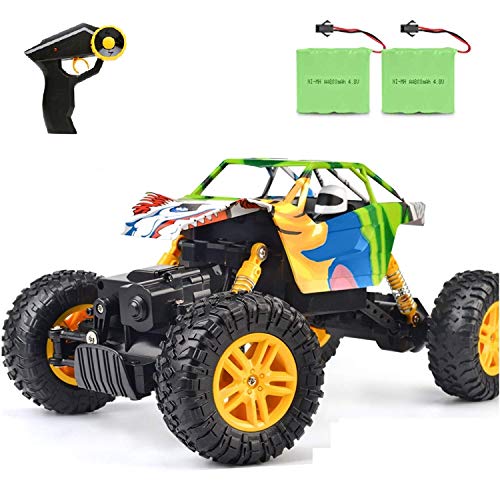 Product Cover DOUBLE E RC Cars 1: 18 Dual Motors Rechargeable Remote Control Truck 4WD Off Road Rock Crawler