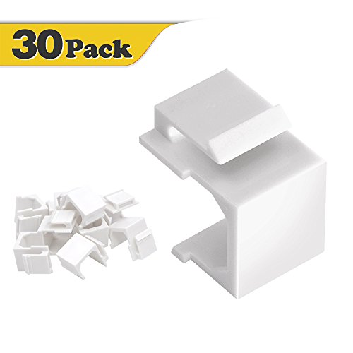 Product Cover VCE 30-PACK Blank Keystone Jack Inserts for Wallplate