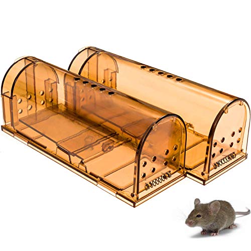 Product Cover CaptSure Original Humane Mouse Traps, Easy to Set, Kids/Pets Safe, Reusable for Indoor/Outdoor use, for Small Rodent/Voles/Hamsters/Moles Catcher That Works. 2 Pack (Small)
