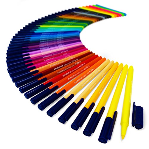 Product Cover Staedtler Triplus Color Pens - Metal Gift Tin of 50 Brilliant Colours - 1.0mm