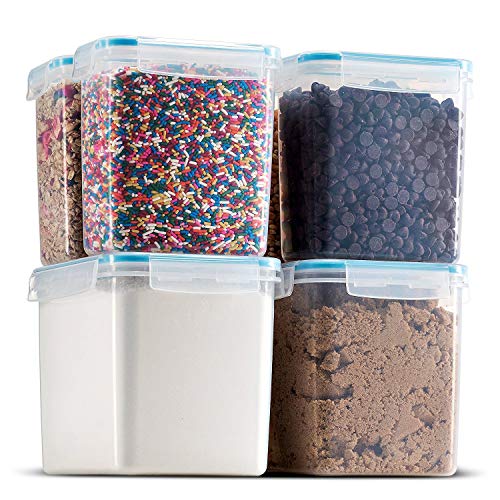 Product Cover Komax Biokips Dry Food Storage Containers | (set of 6) Airtight Pantry Organization and Storage Containers | Baking Supplies, Flour, Sugar Canister Set | BPA-Free, Freezer, and Dishwasher Safe