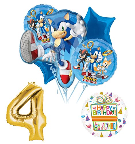 Product Cover Sonic The Hedgehog 4th Birthday Party Supplies and Balloon Decorations