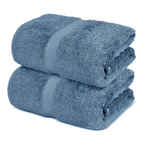 Product Cover Towel Bazaar 100% Turkish Cotton Bath Sheets, 700 GSM, 35 x 70 Inch, Eco-Friendly (2 Pack, Wedgewood)