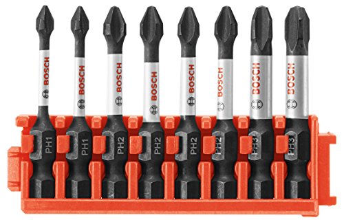 Product Cover Bosch CCSPHV208 8-Piece Impact Tough Phillips 2 in. Power Bits with Clip for Custom Case System, 2 in. in