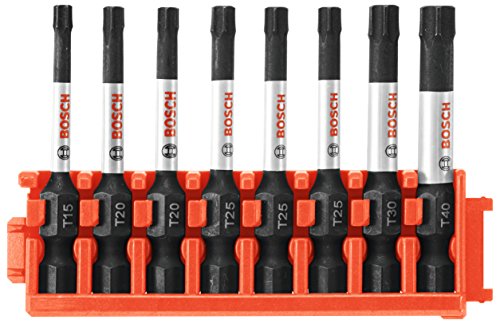 Product Cover Bosch CCSTV208 8Piece Impact Tough Torx 2 Inch Power Bits with Clip for Custom Case System