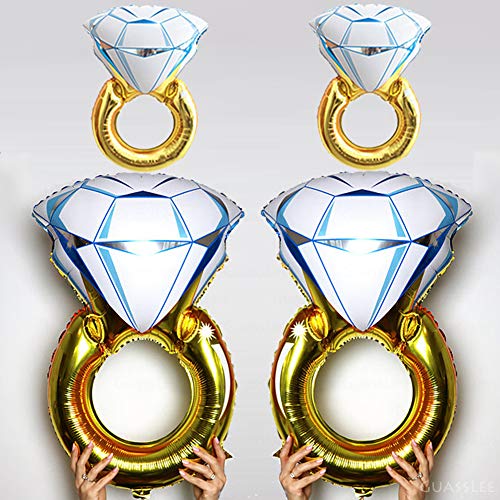 Product Cover 4pcs Diamond Engagement Wedding Ring Balloons - 45