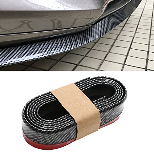 Product Cover CICMOD 98''/2.5M Universal Front Bumper Spoiler Rubber Skirt Protector Lip for Cars Trucks SUV Black+Red