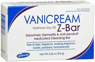 Product Cover Vanicream Z-Bar | Medicated Cleansing Bar for Sensitive Skin | Maximum OTC Strength Zinc Pyrithione 2% | Helps Relieve Itching, Redness, and Flaking | 3.36 ounce