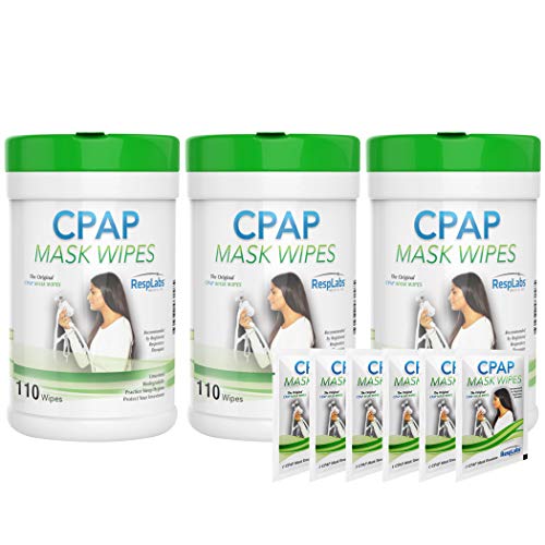 Product Cover RespLabs CPAP Mask Wipes - 110 Pack + 2 Travel Wipes (3 Bottles)