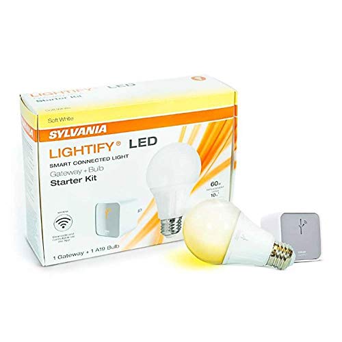 Product Cover SYLVANIA General Lighting 71932 Sylvania SW Zigbee Starter Kit, Includes: (1) A19 DIM 60W & (1) Lightify Gateway, Soft White Color