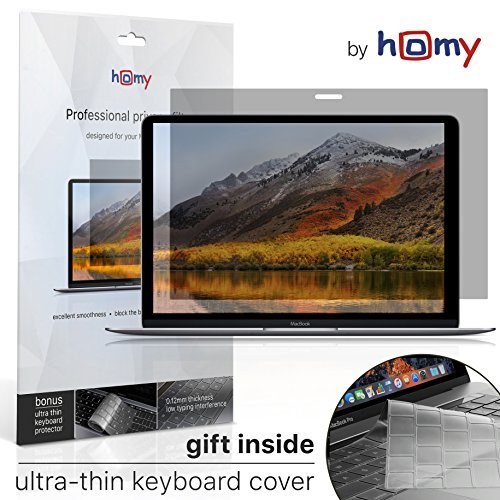 Product Cover MacBook Pro 13 inch Privacy Screen Protector 2016/2017/2018 + Keyboard Cover ultra thin TPU FREE GIFT. Easy Removal Anti Spy Filter Made of Premium Korean Materials for A1706, A1708 no Touch Bar