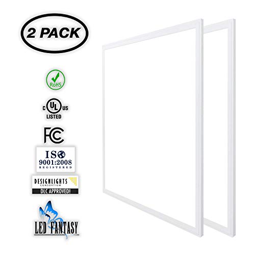 Product Cover LED FANTASY 2x2 FT LED Panel Dimmable 0-10V, 40W (140W Equivalent), 5000K Daylight White,DLC & UL 2 Pack