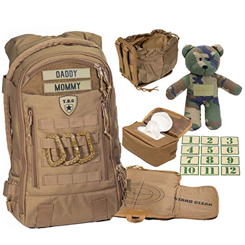 Product Cover Tactical Baby Gear Daypack 3.0 Full Load Out Tactical Diaper Bag Backpack Set (Coyote Brown)