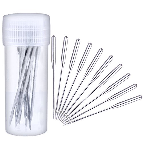 Product Cover BronaGrand 50 Pieces Sewing Needles Home Sewing Machine Needles, Size 9, 11, 14, 16, 18, with 5 Needle Bottles, 10 Pieces Per Size
