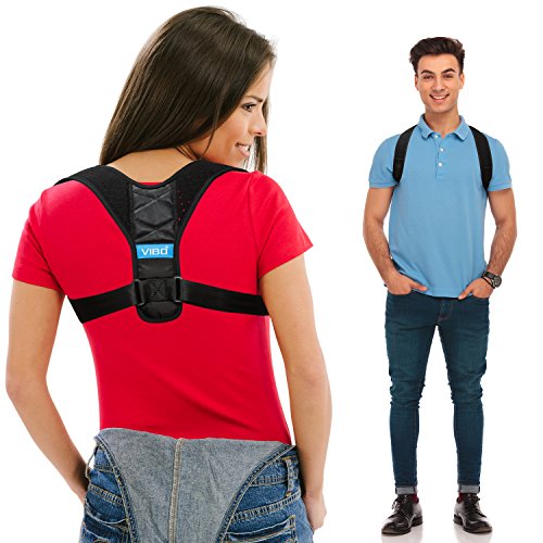 Product Cover Posture Corrector for Men and Women - Upper Back Straightener Brace, Clavicle Support Adjustable Device for Thoracic Kyphosis and Providing Shoulder - Neck Pain Relief(Fits Chest Size 35