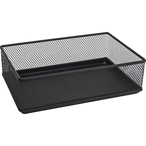 Product Cover 1InTheOffice Mesh Collection Desk Drawer Organizer Tray, Black 9