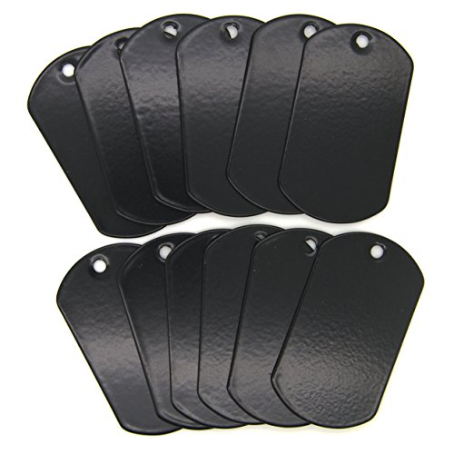 Product Cover 100 pcs Black Color Stainless Steel Military Spec Dog Tags