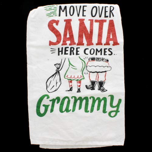 Product Cover Primitives by Kathy Glitter Kitchen Towel - Move Over Santa Here Comes Grammy