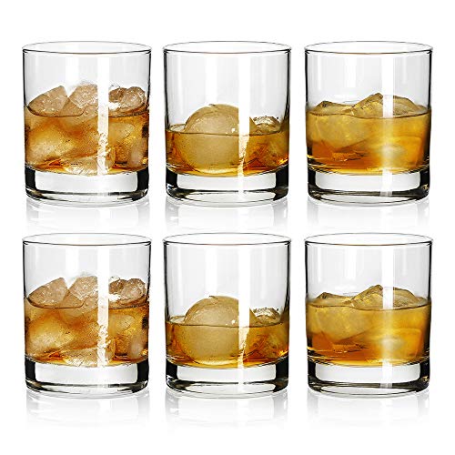 Product Cover Rock Style Old Fashioned Whiskey Glasses 11 Ounce, Short Glasses For Camping/Party,Set Of 6