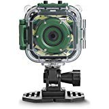 Product Cover DROGRACE Kids Camera Waterproof Digital Video HD Action Camera Sports Camera Camcorder DV for Boys Birthday Holiday Learn Camera Toys with Waterproof Camera Accessories 1.77'' LCD Screen (Camouflage)