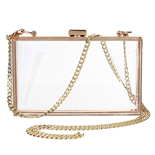 Product Cover Women Cute Transparent Clear See Through Box Clutch Acrylic Evening Handbag Cross-Body Purse Bag