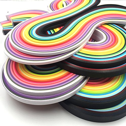 Product Cover Anndason Paper Quilling Strips Set 2080 Strips 26 Colors, 3/5/ 7/10 mm (8 Sets)