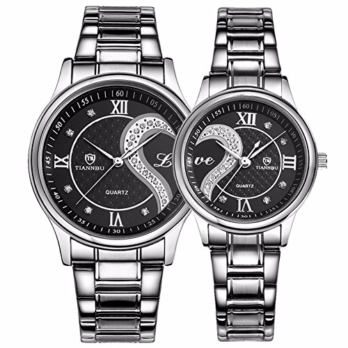 Product Cover Valentine's Romantic His and Hers Quartz Analog Wrist Watches Gifts Set for Lovers Set of 2