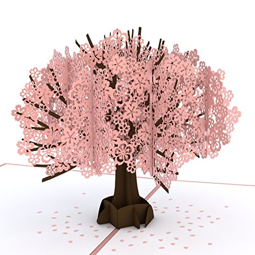 Product Cover Lovepop Cherry Blossom Pop Up Card - Greeting Card, 3D Cards, Anniversary Card, Card for Wife, 3D Cherry Blossom Card, Card for Mom, Pop Up Birthday Card