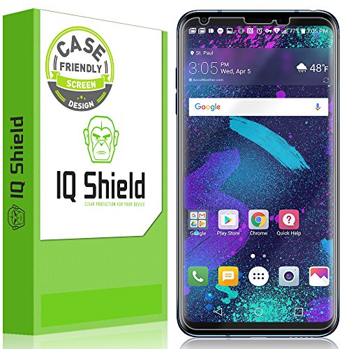 Product Cover IQ Shield Screen Protector Compatible with LG V35 ThinQ (2-Pack)(Case Friendly) Anti-Bubble Clear Film