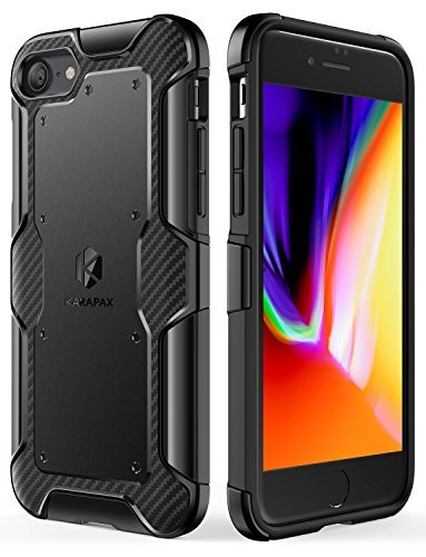 Product Cover Anker AK-848061061987 iPhone 8/7 Case, Shield+ Case Dual Layer Heavy Duty Protective Military-Grade Certified Protection, Black