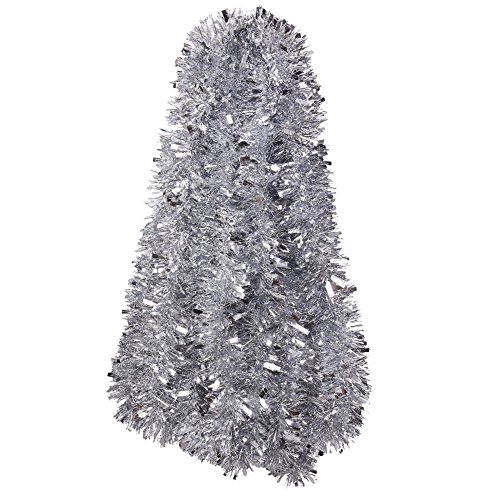 Product Cover DECORA Silver Tinsel Garland Christmas Tree Decorations Wedding Birthday Party Supplies for 33 FEET Long