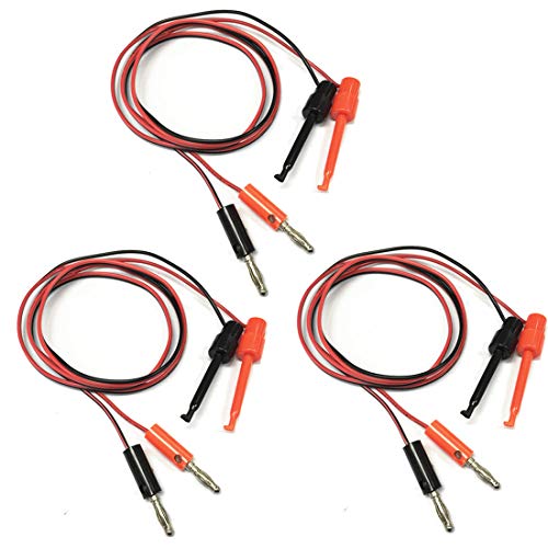 Product Cover HiLetgo 3Pair 4MM Banana Plug to Test Hook Clip Test Lead Cable for Multimeter 1M
