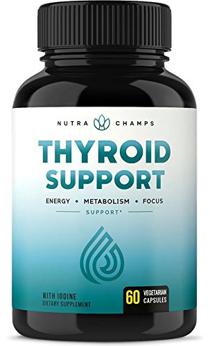 Product Cover Thyroid Support Complex with Iodine for Energy, Metabolism & Focus - Vegetarian, Non-GMO, Soy & Gluten Free Supplement with Vitamin B12, Ashwagandha, Kelp, Zinc, Selenium, Copper & More