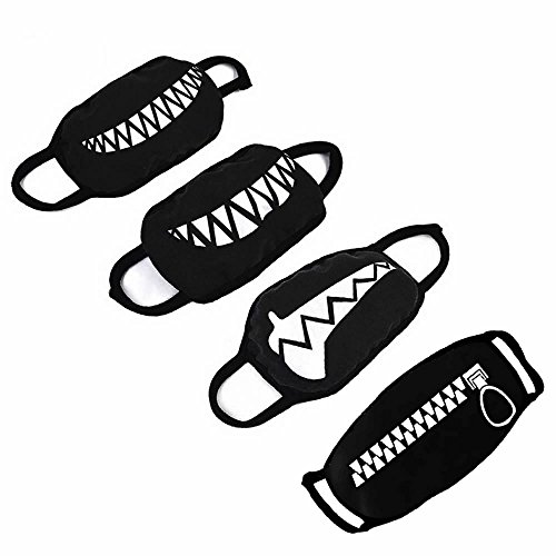 Product Cover GOOTRADES Set of 4 Teeth Pattern Unisex Cotton Blend Anti Dust Face Mouth Mask