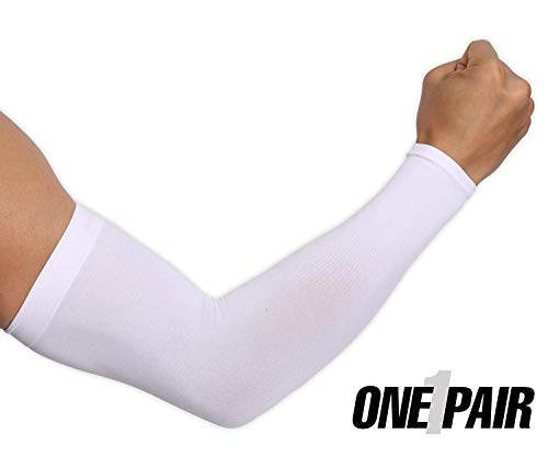 Product Cover UV Protection Cooling Arm Sleeves - UPF 50 Long Sun Sleeves for Men & Women. Perfect for Cycling, Driving, Running, Basketball, Football & Outdoor Activities. Performance Stretch & Moisture Wicking