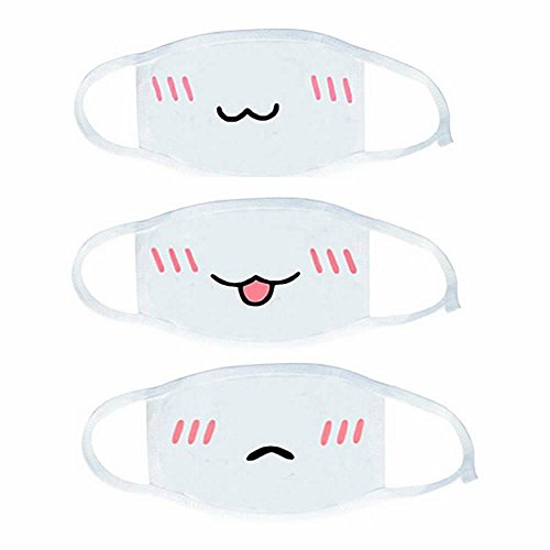 Product Cover GOOTRADES 3 Pack White Anti-Dust Anime Mouth Mask for Women Girls