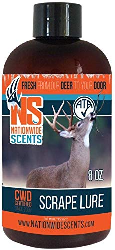 Product Cover Nationwide Scents Scrape Lure Deer Attractant Urine | Pure Active Scrape Lure Buck Hunting Spray Scent (8 oz Bottle)