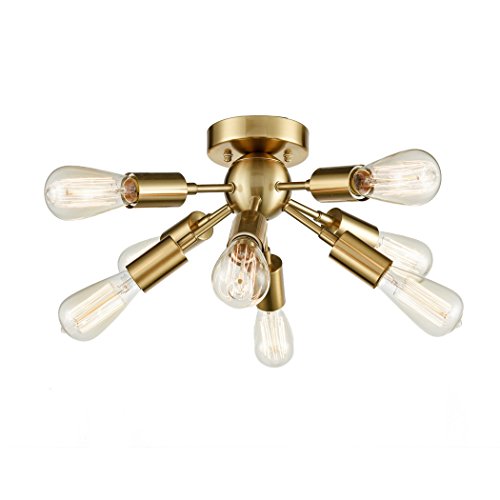 Product Cover CLAXY Ecopower Antique Brass Sputnik Chandelier with 8 Socket Flush Mount Ceiling Light