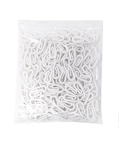 Product Cover Honbay 200pcs White Plastic Curtain Hooks for Window Curtain, Door Curtain and Shower Curtain