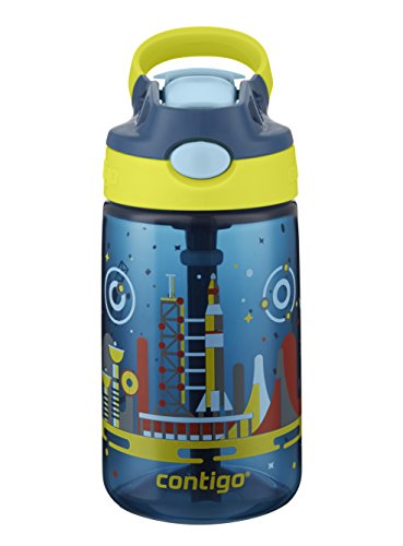 Product Cover Contigo AUTOSPOUT Straw Gizmo Flip Kids Water Bottle, 14 oz., Nautical with Space Station