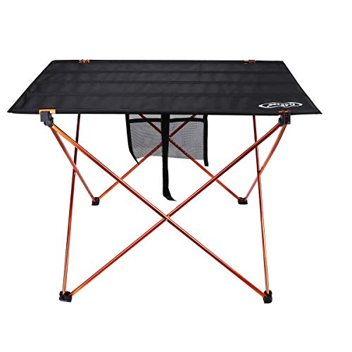 Product Cover G4Free Ultralight Portable Folding Table Compact Roll Up Tables with Carrying Bag for Outdoor Camping Hiking Picnic (Orange Large)