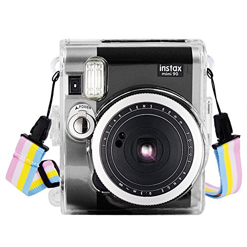 Product Cover Wolven Clear Camera Case Shoulder Strap Compatible with Fugifilm Instax Mini 90 Instant Camera - Mini 90 Transparent