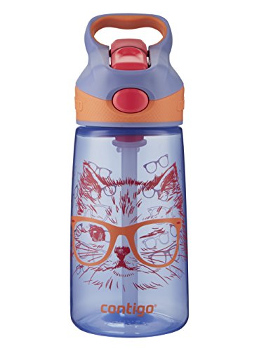 Product Cover Contigo AUTOSPOUT Straw Striker Kids Water Bottle, 14 oz, Wink Winky Cat