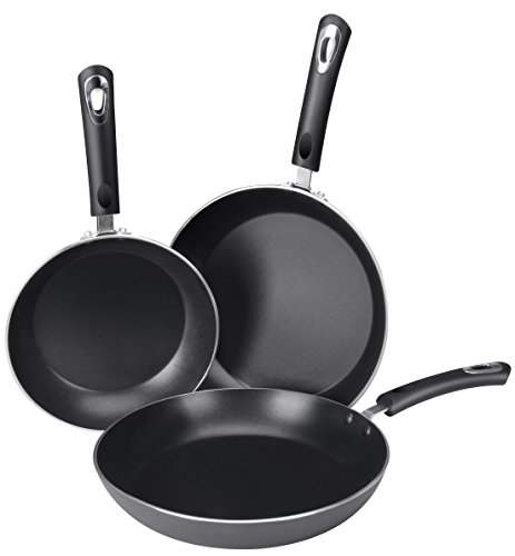 Product Cover Utopia Kitchen Nonstick Frying Pan Set - 3 Piece Induction Bottom - 8 Inches, 9.5 Inches and 11 Inches