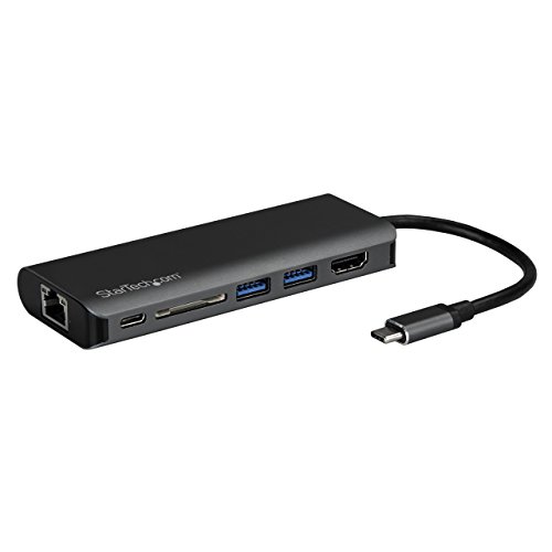 Product Cover StarTech.com USB C Portable Docking Station w/ 4K HDMI, Ethernet, SD Reader, 60W Power Delivery & USB 3.0 for Type C Mac & Windows Laptop (DKT30CSDHPD)
