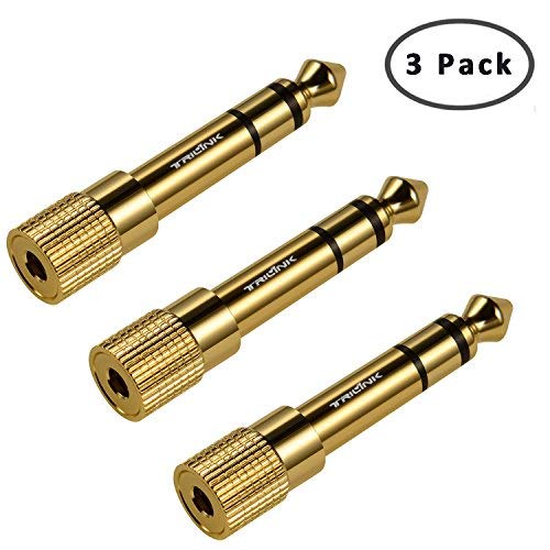 Product Cover TriLink Stereo Audio Adapter [Gold-plated Pure Copper ] 6.35mm (1/4 inch) Male to 3.5mm (1/8 inch) Female Headphone Jack Plug