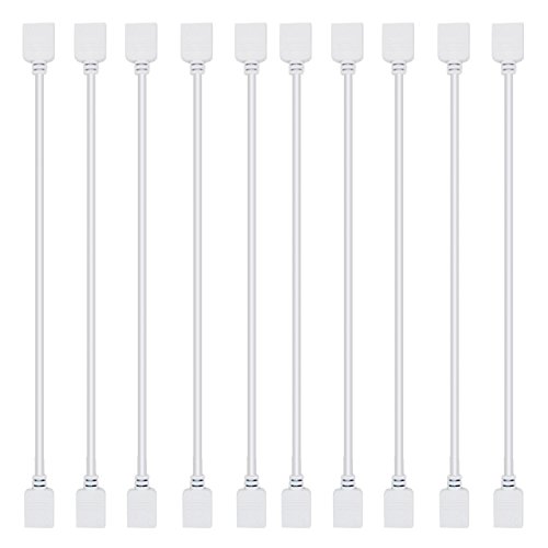 Product Cover ESUMIC LED Cable Connector Extension Cable Wire 4 Pin Female to Female for SMD 5050 3528 RGB LED Strip Light 30cm Black 10 Pack (White)